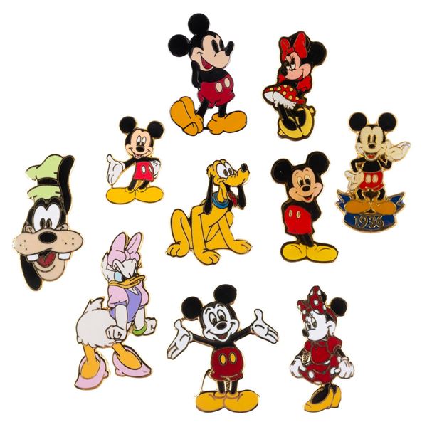 A Large Collection of Early Mickey and Friends Pins.