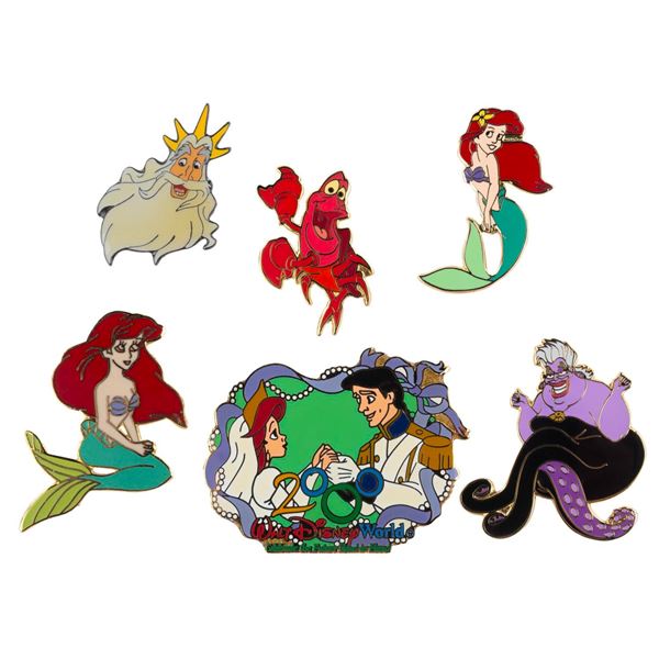 A Collection of Early "The Little Mermaid" Pins.