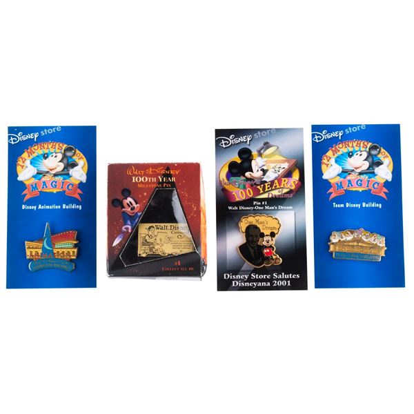 A Collection of Disney History Pins.