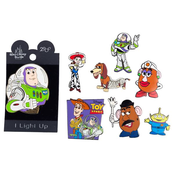 A Collection of "Toy Story" Pins.