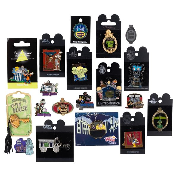 A Large Collection of Haunted Mansion Pins.