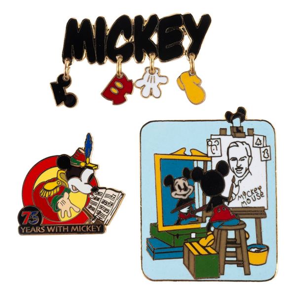 A Trio of Mickey Mouse Pins.