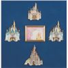 Image 2 : A Framed Cast Member Exclusive Jumbo Disney Castles Pin Set.