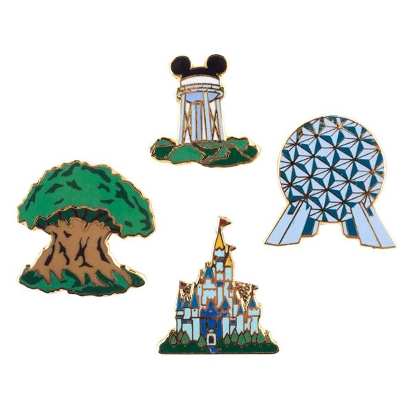 A "Four Parks One World" Mini Pin Set.