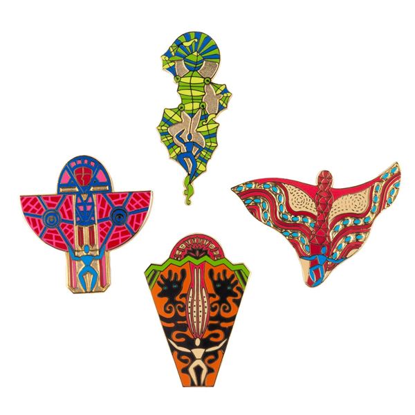 A Set of Tapestry of Nations Parade Pins.