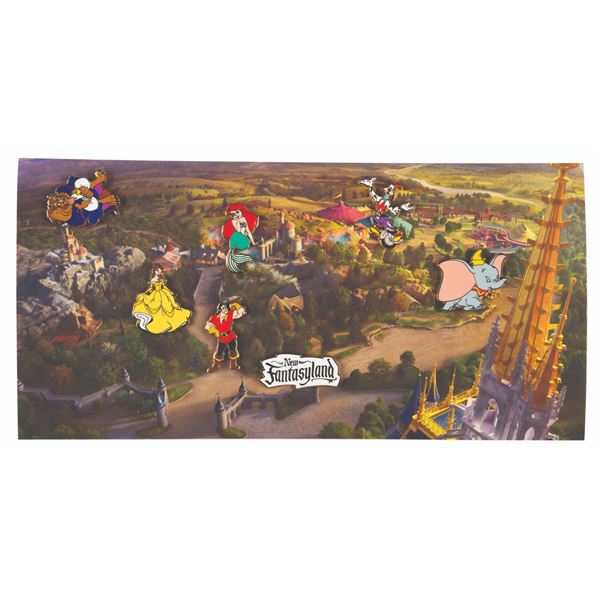 A New Fantasyland Pin Set on Card.
