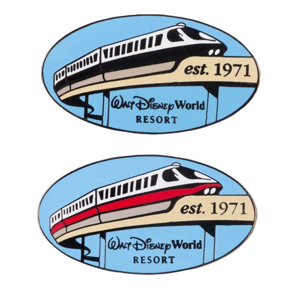 A Pair of Walt Disney World Resort Monorail Pins.