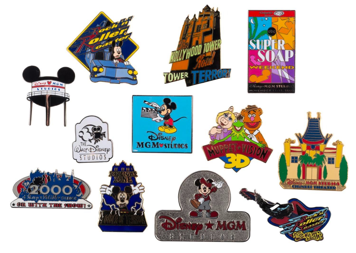 A Collection of Disney-MGM Studios Pins.