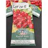 Image 2 : 5 Mr. Fothergill’s Radish Cherry Belle Seed Packets