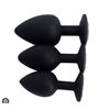 Image 1 : 3pc Black Silicone Anal Plug – progressing size
