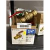 Image 2 : Lot of Aqua-Dynamic 3/4-Inch Brass Ball Valve, Full Port, Push-Fit
