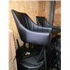 Image 2 : 8 Lot of Faux Leather Chairs with Black Metal Legs