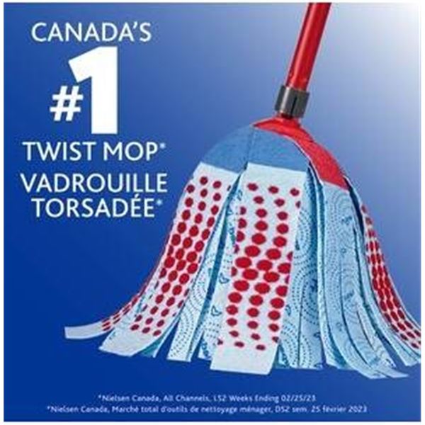 Lot of 2 – Vileda Bee Mop and Super Twist Mop with 3-Action System