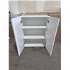 Image 2 : Eklipse Moonstone (WHITE) Wall-Mounted Cabinet With Double Door And Adjustable Shelves