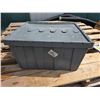 Image 2 : Gray Plastic Storage Crate with Hinged Lids