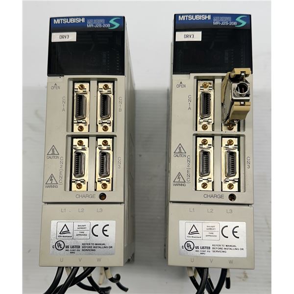 (2) Mitsubishi #MR-J2S-20B AC Servo Drivers
