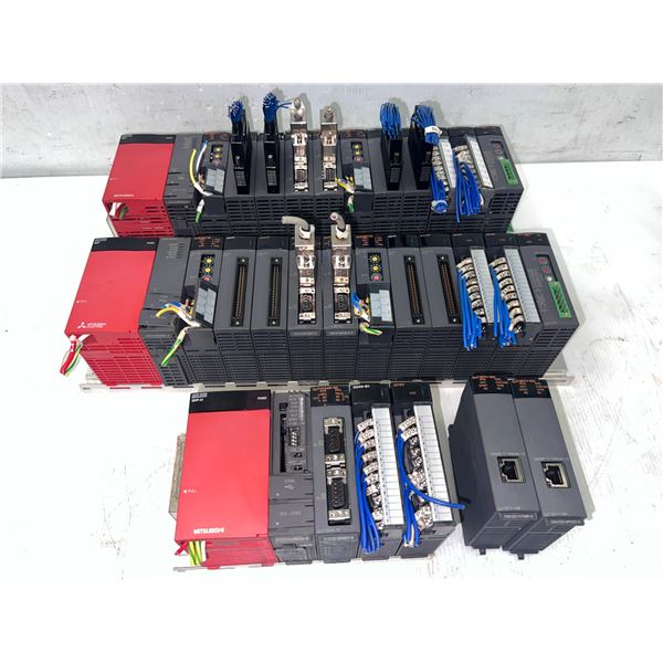 Lot of Mitsubishi Racks w/Power Supplies & Modules as Pictured