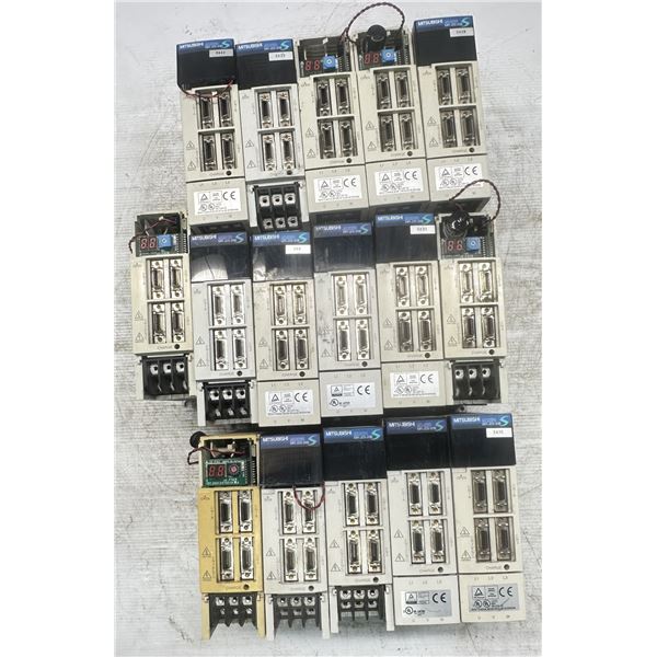 Lot of (16) Mitsubishi #MR-J2S-20B AC Servo Drivers
