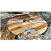 Image 2 : TEAK HAUS ROUND CUTTING BOARD & 6 PC ANTIPASTO PLATTER