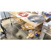Image 2 : ROLLING 3 TIER RACK WITH BUTCHER BLOCK TABLE APPROX 73 X 38 X 35"
