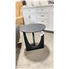 Image 2 : BLACK WOOD GEOMETRIC CUT OUT SIDE TABLE