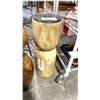 Image 2 : MARBLE TOP MUNGER WOOD DESIGNER PILLAR TABLE