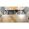 Image 3 : FOREMOST 9 PIECE DARKWOOD DINING SET APPROX 90" X 42"