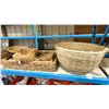 Image 2 : LARGE SELF LOT OF ASSORTED SIZED WOODEN CRATES AND BASKETS