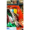 Image 2 : SHOPPING BASKET OF ASSORTED KITCHEN WARE; SERVING SPOONS, TARTLET PANS AND MORE
