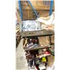 Image 2 : 5 TIER METAL INDUSTRIAL LOOK RETAIL DISPLAY CASE WITH ASSORTED PRODUCTS; BAKING MATS, SOUP SOCKS,