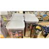 Image 2 : 5 OXO VACUUM SEAL CANISTERS, COFFEE CANISTER AND SHOPPING BASKET FULL OF ASSORTED COOKING