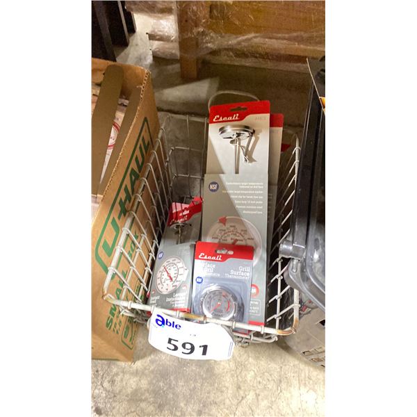 BIN OF ASSORTED ESCALI THERMOMETERS