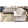 Image 2 : AIDEN AND IVY GREY FABRIC POWER RECLINING SECTIONAL APPROX 9'X103"