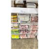 Image 2 : 12 CUBBY STORAGE UNIT WITH ASSORTED DISHCLOTHS AND SQUARE COUNTER HEIGHT TABLE
