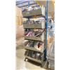 Image 1 : RETAIL 13 SECTION MOBILE DISPLAY RACK WITH CONTENTS INCLUDING STASHER REUSABLE FOOD STORAGE BAGS,