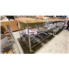 Image 2 : ROLLING 3 TIER RACK WITH BUTCHER BLOCK TABLE APPROX 73 X 38 X 35"