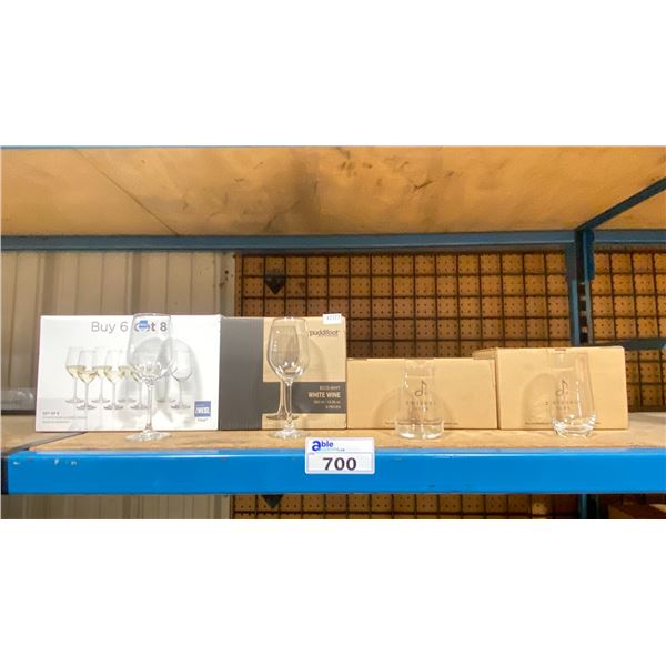 4 CASES OF ASSORTED GLASSWARE