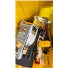 Image 2 : BIN & BASKET OF ASSORTED ITEMS INCLUDING, DUSTERS, SPATULAS, BUTTER SLEEVES, BAKING SHEET LINERS,