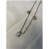 Image 2 : HAND CRAFTED 925 STERLING SILVER CHAIN WITH 3 CZ STONES PENDANT NECKLACE