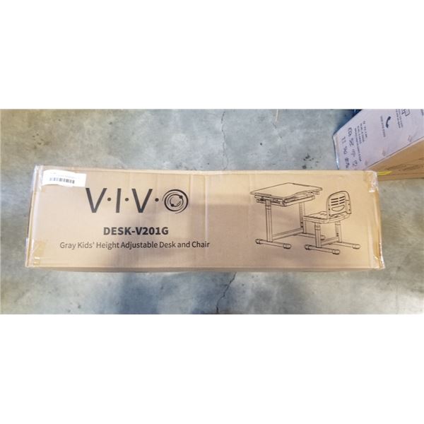 VIVO GRAY KIDS HEIGHT ADJUSTABLE DESK AND CHAIR