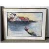 Image 2 : LEP 'NORTHBOUND TROLLER' BY JIM SPILSBURY AND SIGNED PASTEL BOAT / COTTAGE SCENE