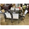 Image 1 : 7 PC PATIO SET WITH SMOKED GLASS TABLE AND 6 CHAIRS