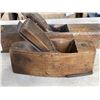 Image 2 : 2 ANTIQUE WOOD BLOCK PLANES, LARGER ONE IS 17 INCH LONG
