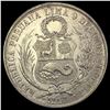 Image 2 : 1867 Peru Silver Un Sol CLOSELY UNCIRCULATED