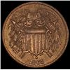 Image 1 : 1865 Copper Two-Cent Piece CHOICE AU