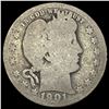 Image 1 : 1901-O Silver Barber Quarter NICELY CIRCULATED