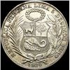 Image 2 : 1934 Peru Silver Un Sol CLOSELY UNCIRCULATED