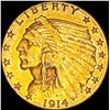 1914-D Indian Head Gold $2.5 NEARLY UNCIRCULATED