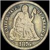 Image 1 : 1876-CC Seated Liberty Dime NICELY CIRCULATED
