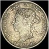 1890-H Silver 25 Cents Canada NEARLY UNCIRCULATED